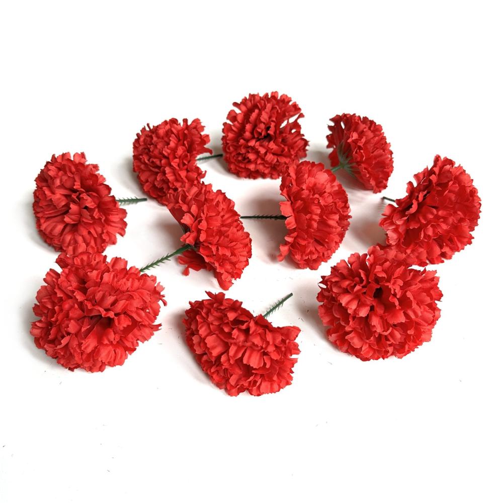 Wedding Flowers and Decorations | Pack of 10 Artificial Red Carnation Flower Picks Flowering Plants & Trees Wedding Flowers & Decorations