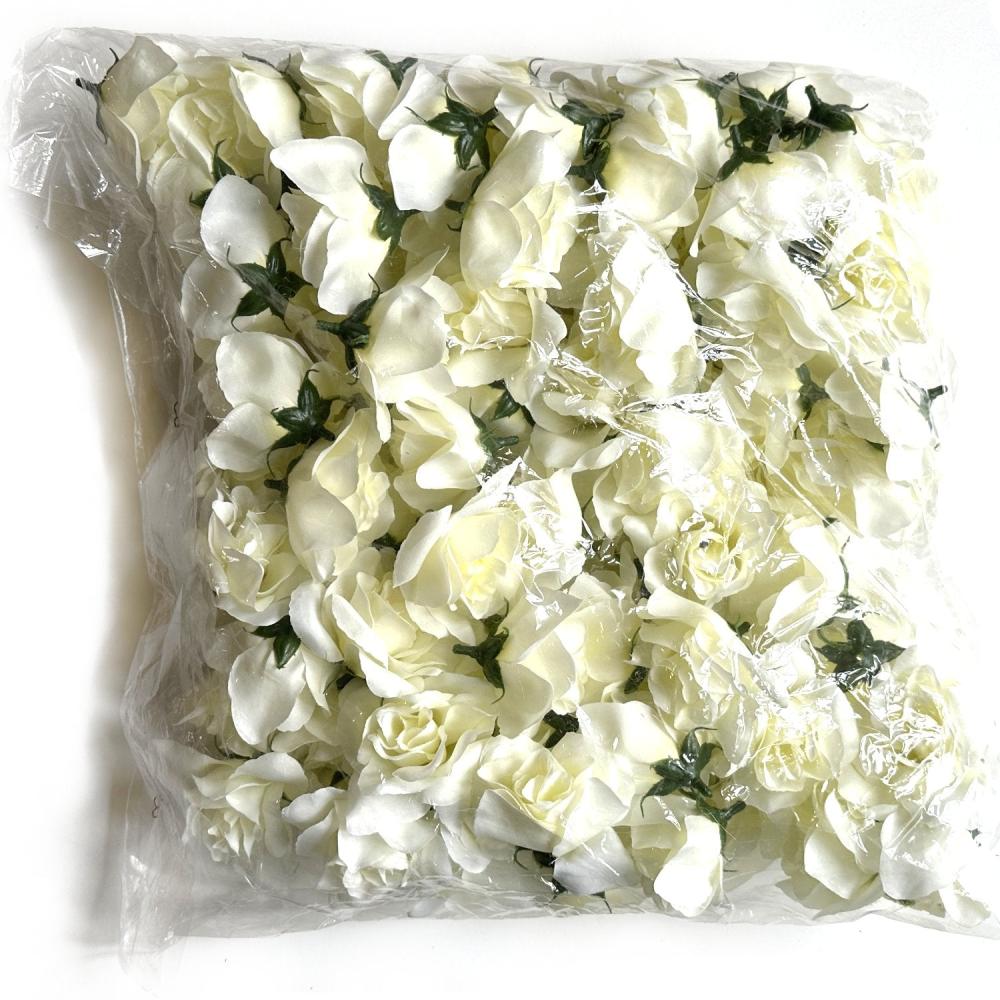 Wedding Flowers and Decorations | Pack of 100 Artificial Ivory Rose Flower Heads Flowering Plants & Trees Wedding Flowers & Decorations