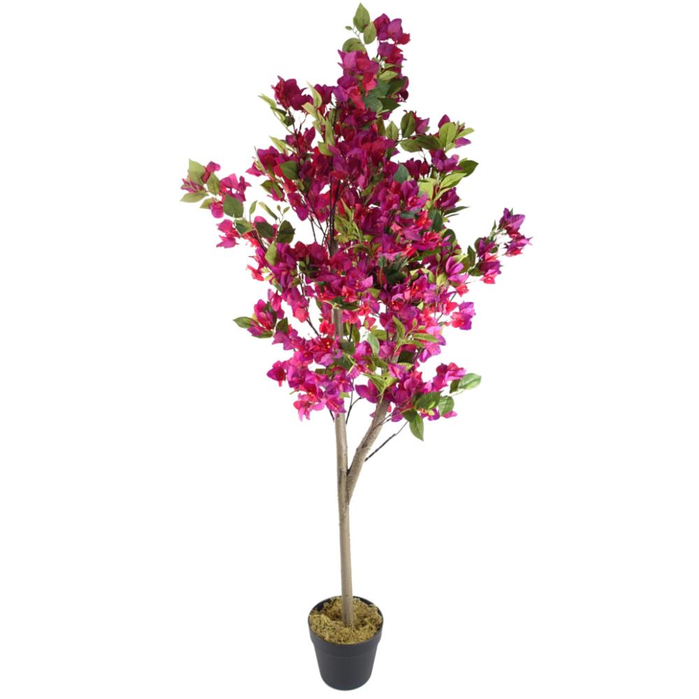 Flowering Trees | 150cm Artificial Pink Bougainvillea Tree Flowering Flowering Trees