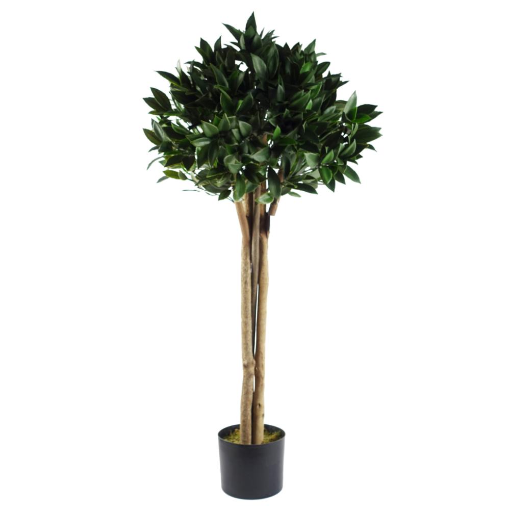 Topiary Trees | 120cm Bay Tree Laurel UV Resistant Outdoor Topiary Artificial Trees Outdoor UV Stable