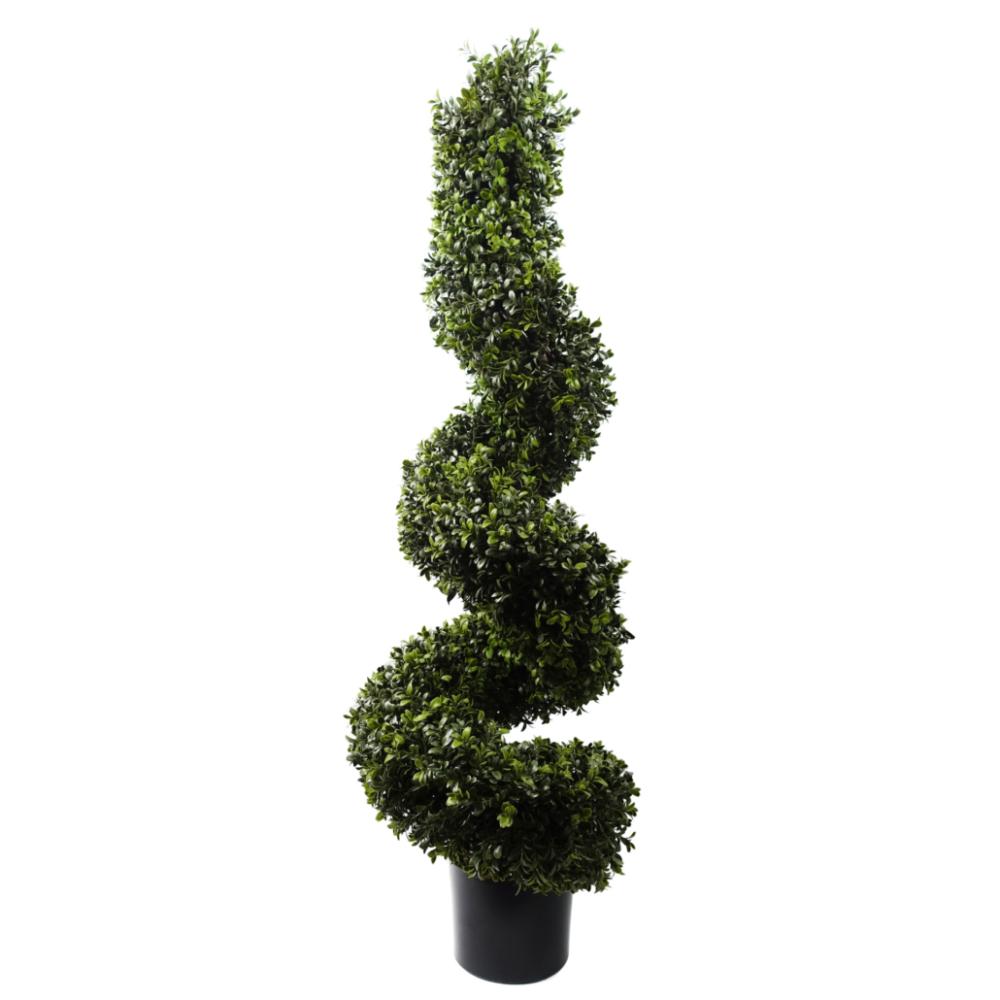 Topiary Trees | 120cm Sprial Boxwood Artificial Tree UV Resistant Outdoor Artificial Trees Outdoor UV Stable