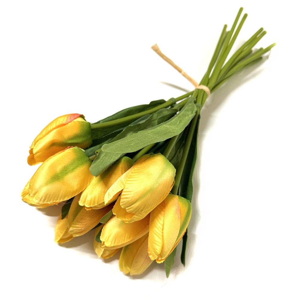 Spring Flowers | Artificial Tulip Flower Bundle – Yellow Flowering Plants & Trees Spring Flowers